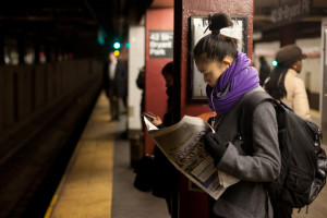 Newspaper reader